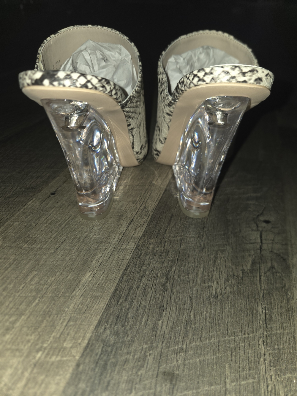 Cape Robbin Snake-Print Rhinestone Square-Toe Mules - Picture 5 of 6